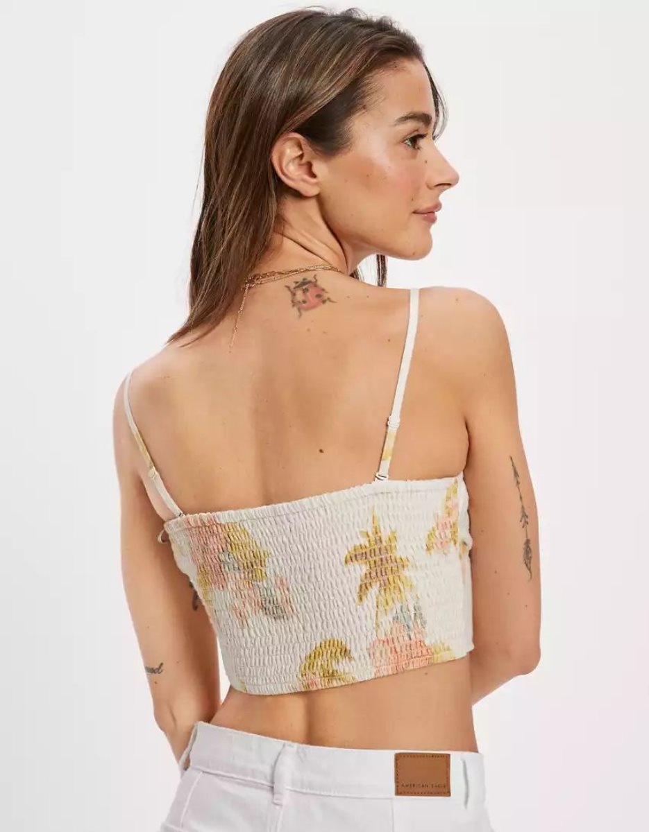 Chemises American Eagle AE Corset Tube Top Blanche Femme | UBE-79548610